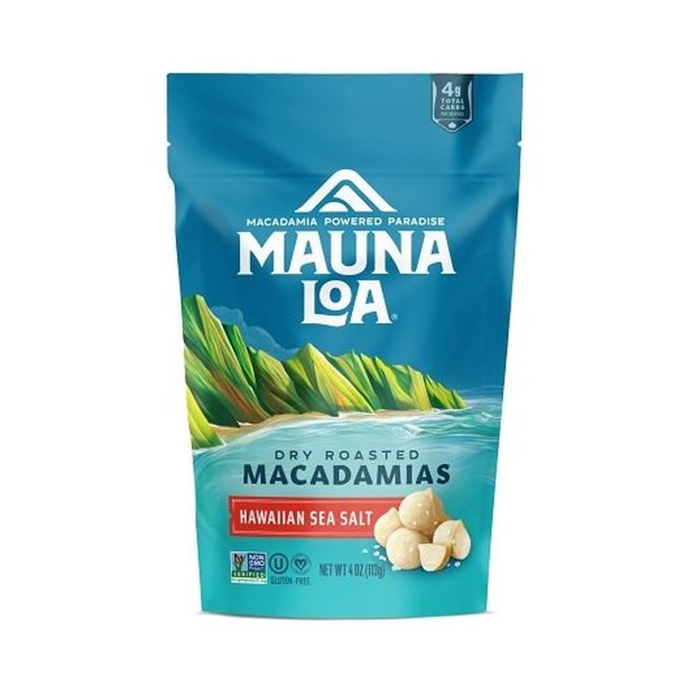Mauna Loa Dry Roasted Hawaiian Sea Salt Macadamias, 4 Ounce -- 6 Per Case