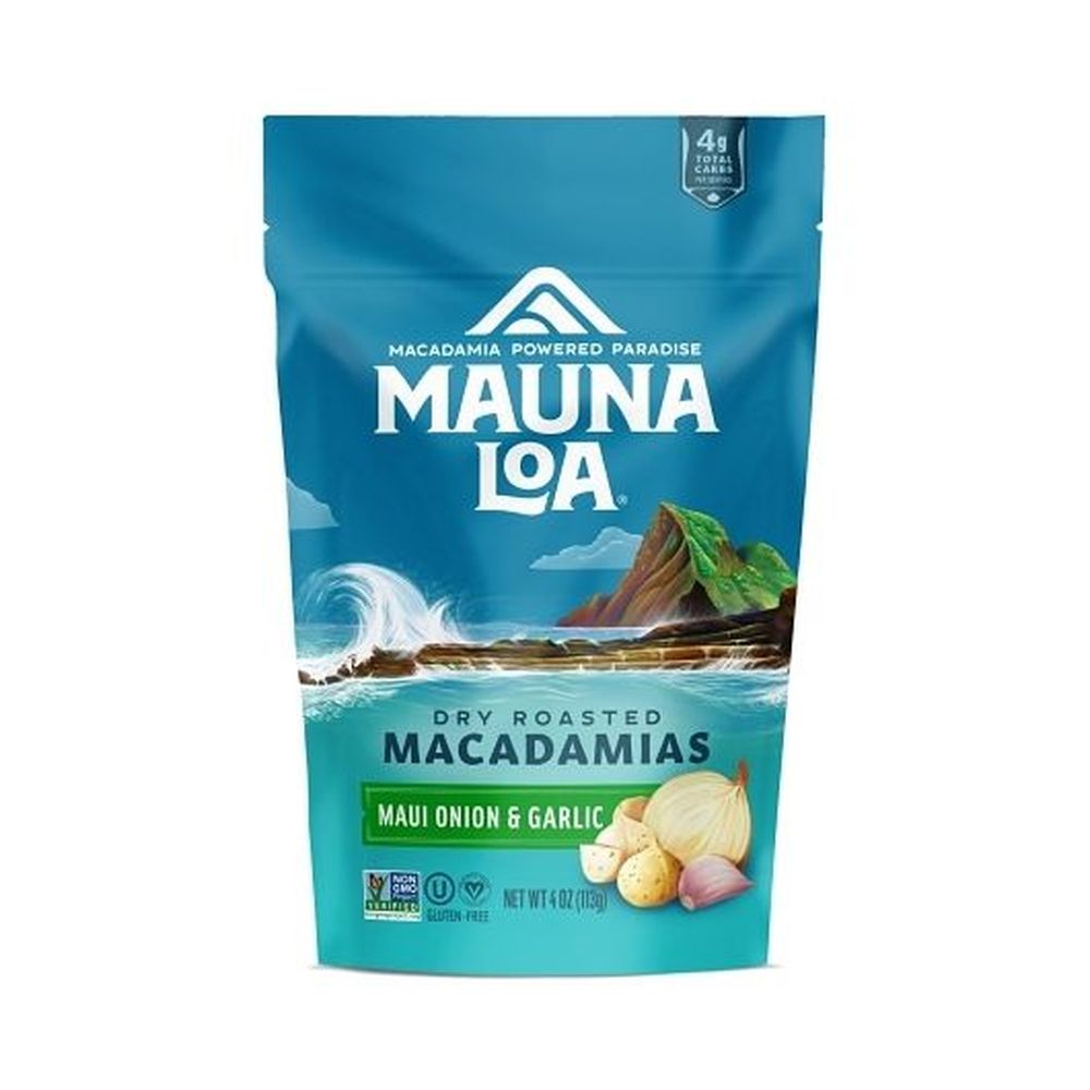 Dry Roasted Maui Onion and Garlic Macadamias