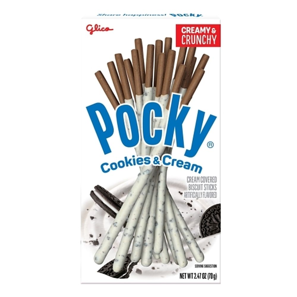 Pocky Cookies And Cream Biscuit Sticks, 2.47 Ounce -- 120 Per Case