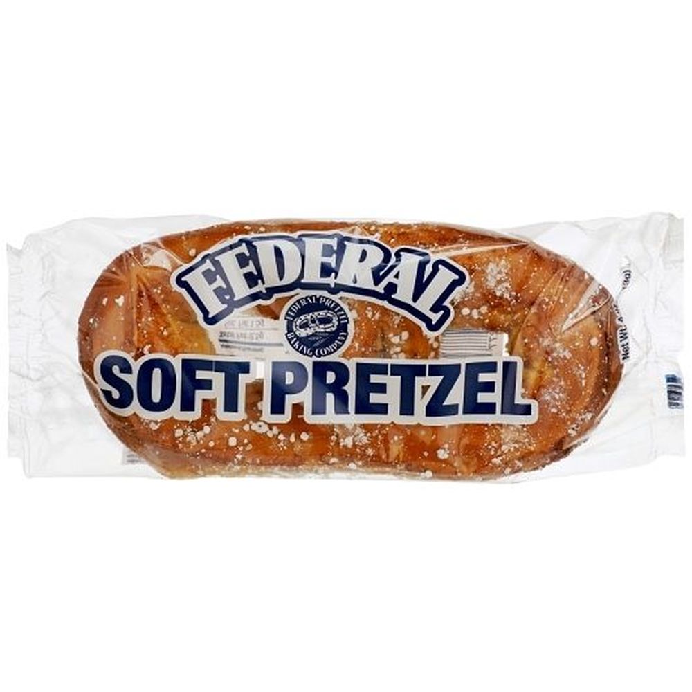 Federal Bakers Individually Wrapped Soft Pretzel, 4 Ounce -- 50 Per Case