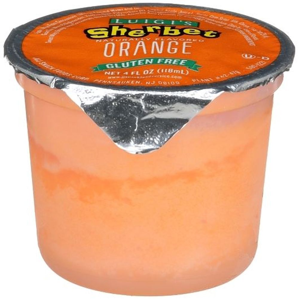 Luigi's Orange Sherbet, 4 Fluid Ounce Cup -- 96 Per Case