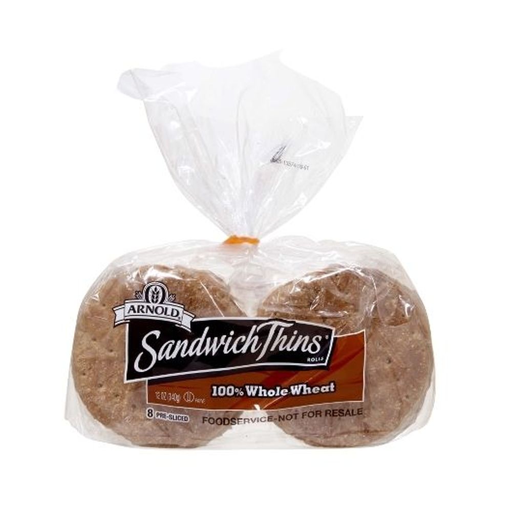 Bimbo Bakehouse 100 Percent Whole Wheat Sandwich Thin, 1.5 Ounce -- 96 Count Per Case