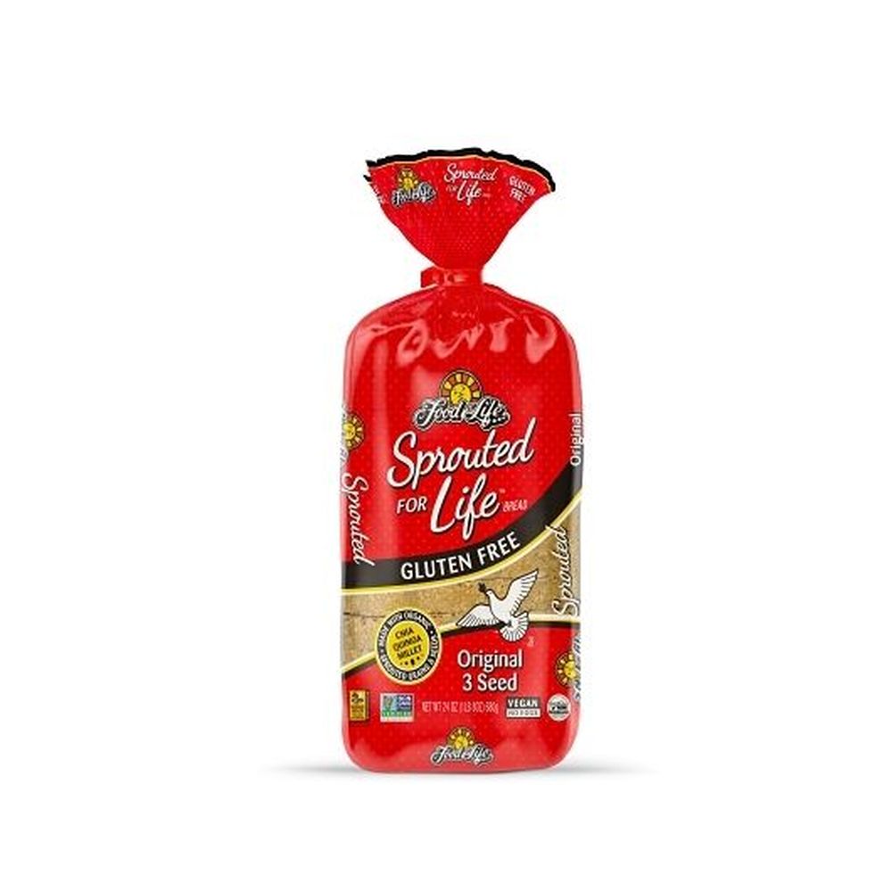 Food For Life Gluten Free Sprouted Original 3 Seed Bread, 24 Ounce -- 6 Per Case