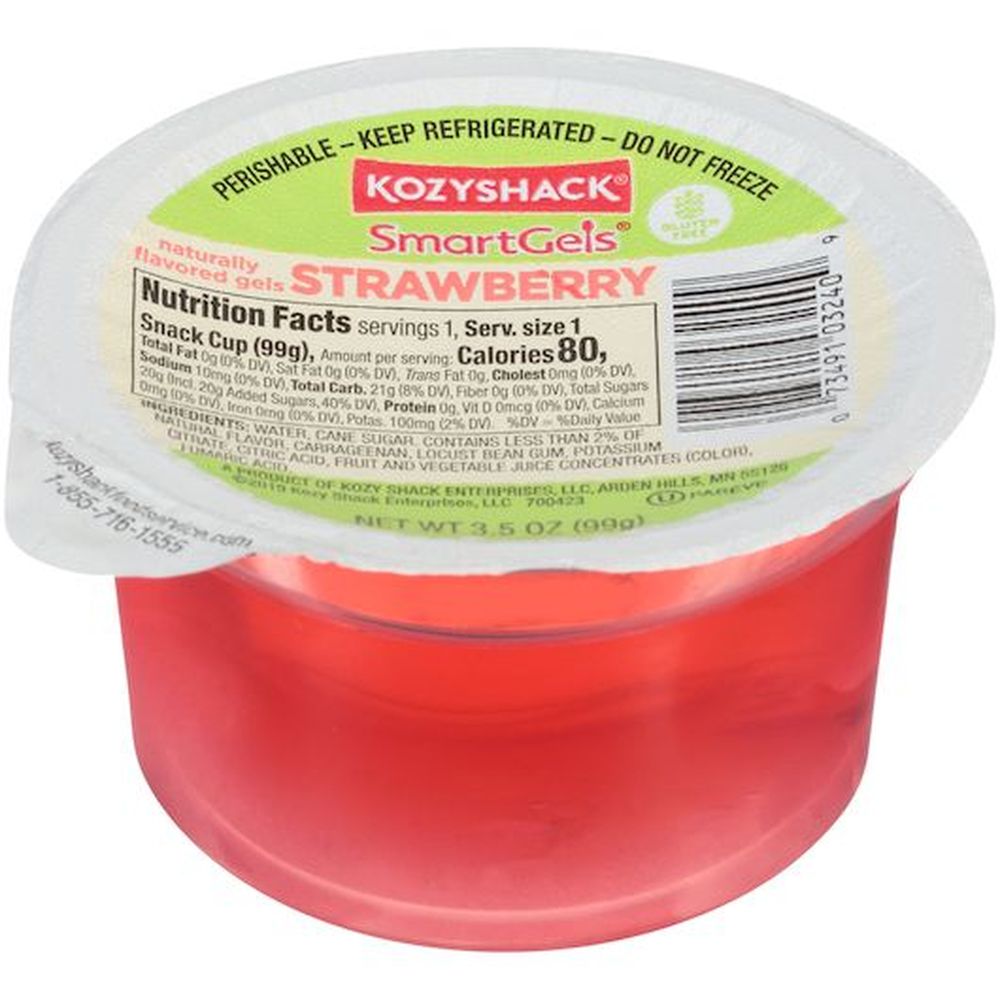 Kozy Shack Strawberry Gelatin, 3.5 Ounce -- 48 Per Case