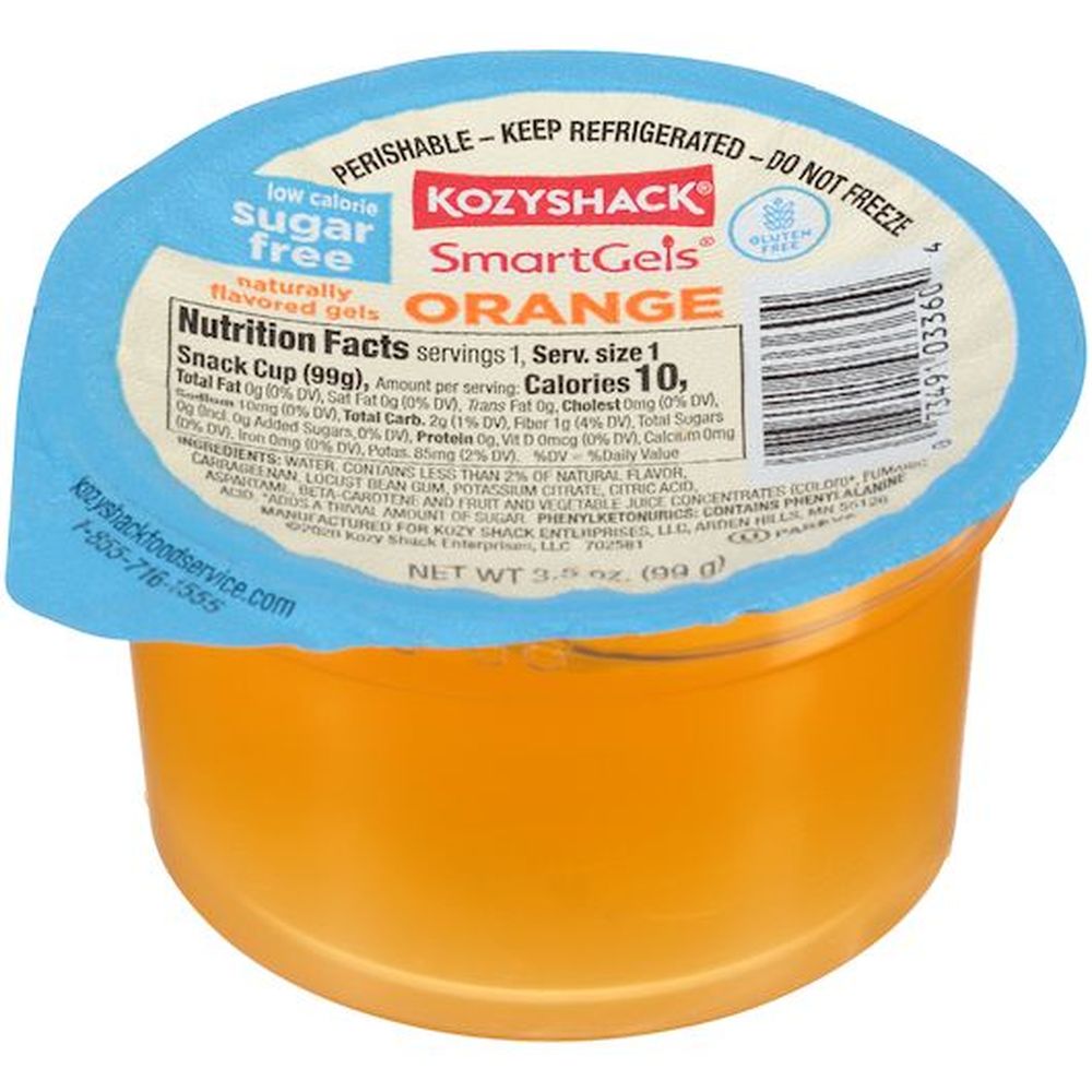Kozy Shack Sugar Free Orange Smartgels, 3.5 Ounce -- 48 Per Case