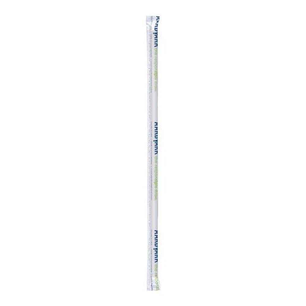 Aardvark Black 10 Inch Wrapped Jumbo Paper Straw, 400 Count -- 8 Per Case