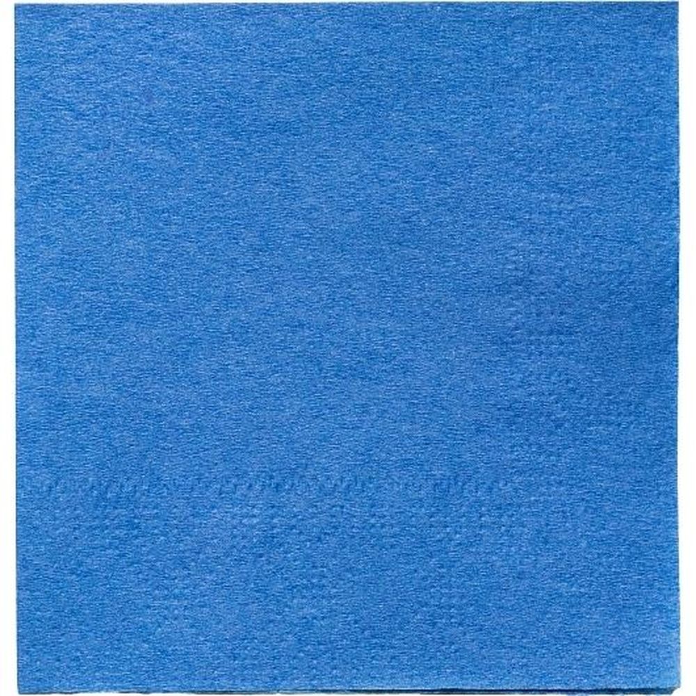 Solid Cobalt Blue Regal Embossed Beverage Napkin
