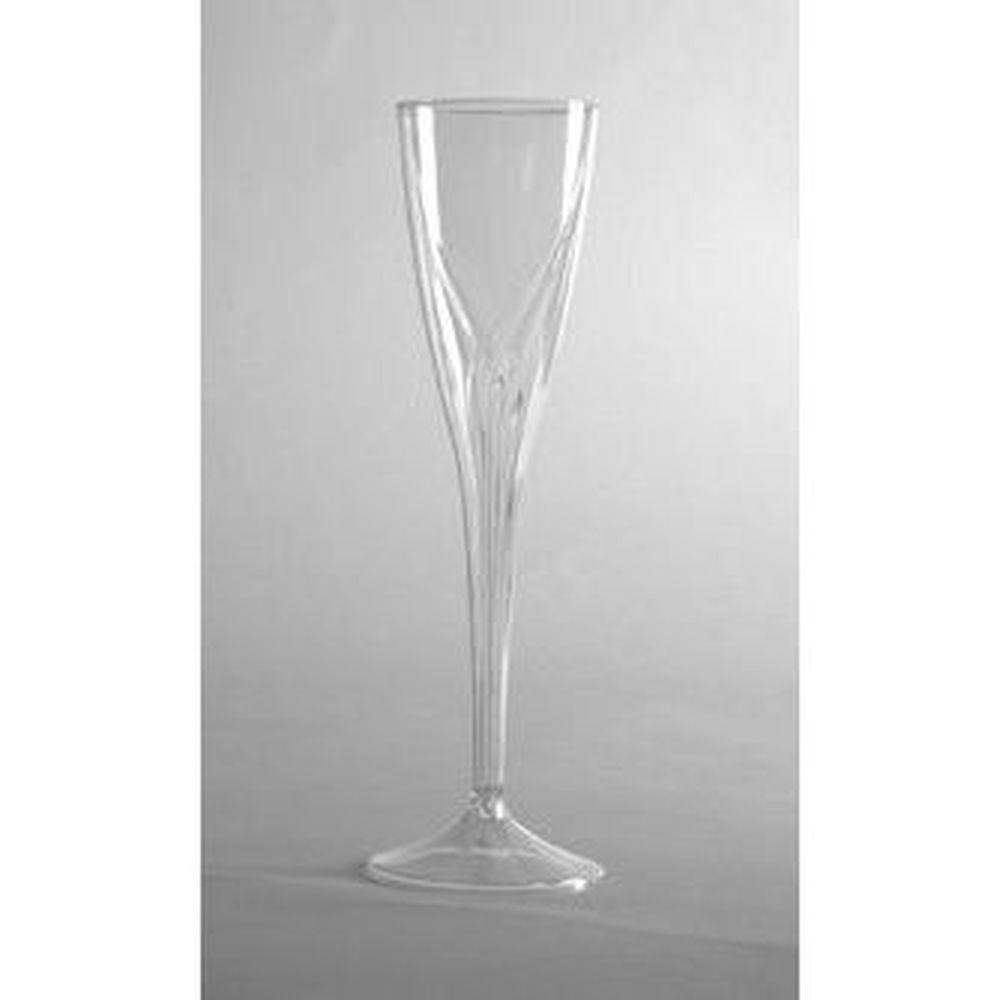 Wna Classicware Number 6 Polystyrene Fluted Champagne Glass, 5 Ounce Capacity -- 100 Per Case