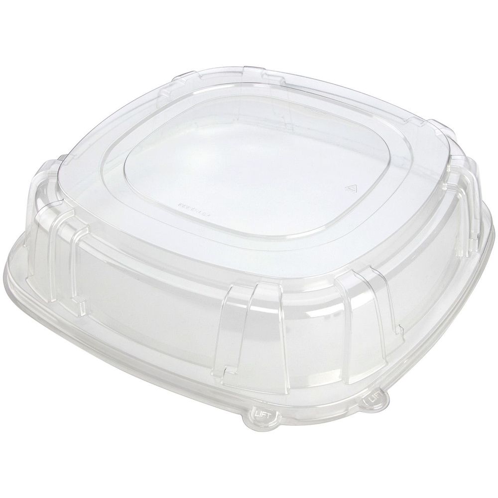 Wna Caterline Contours Flexible Thermoformed Clear Pet Square Dome Lid, 15 Inch -- 25 Per Case