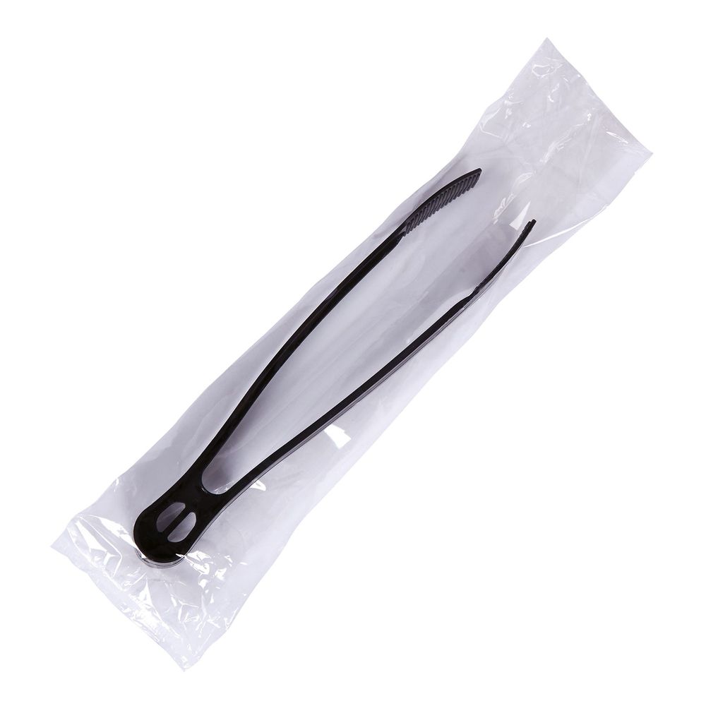 Wna Ecosense Individually Wrapped Number 5 Polypropylene Black Serving Tongs, 9 Inch -- 48 Per Case