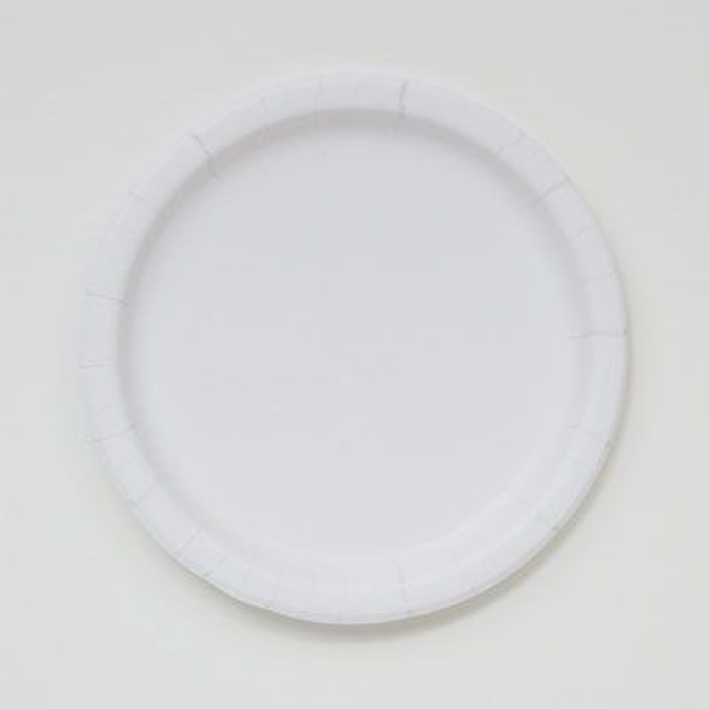 Aspen 14pt Medium Weight White Coated Paper Plate, 7 Inch -- 250 Per Case