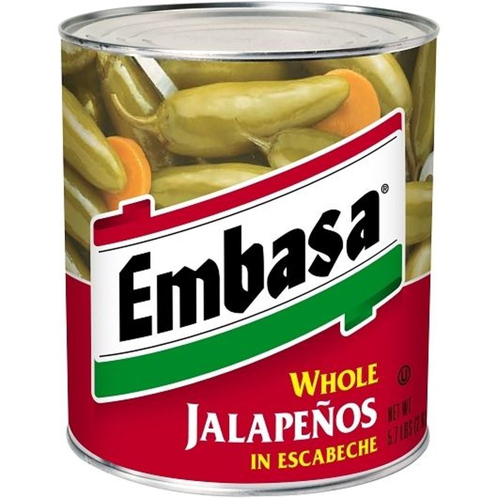 Embasa Whole Jalapeno Pepper With Escabeche, 10 Can -- 6 Per Case