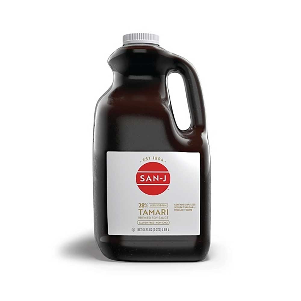 San-j Gluten Free Reduced Sodium White Tamari Sauce, 64 Fluid Ounce -- 6 Per Case