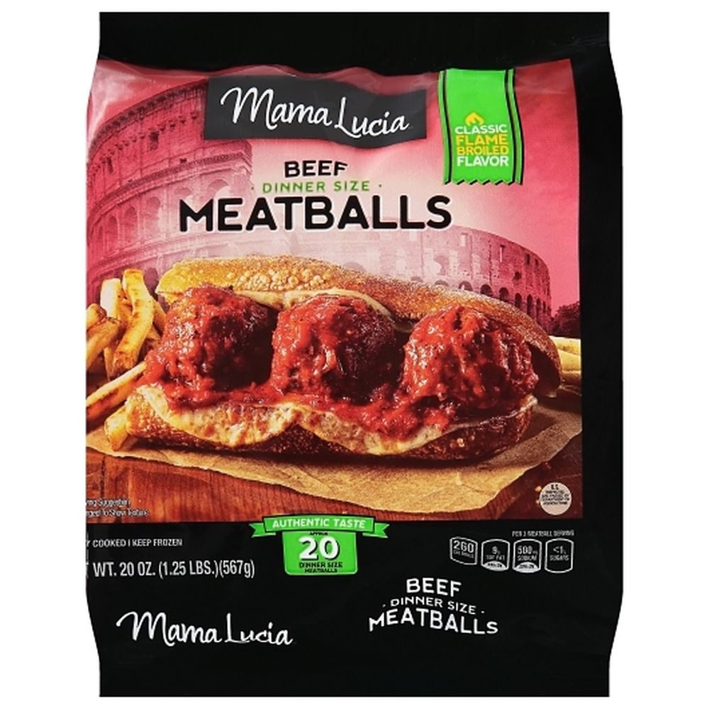 Mama Lucia 20 Ounce Beef Meatballs, 19 Count