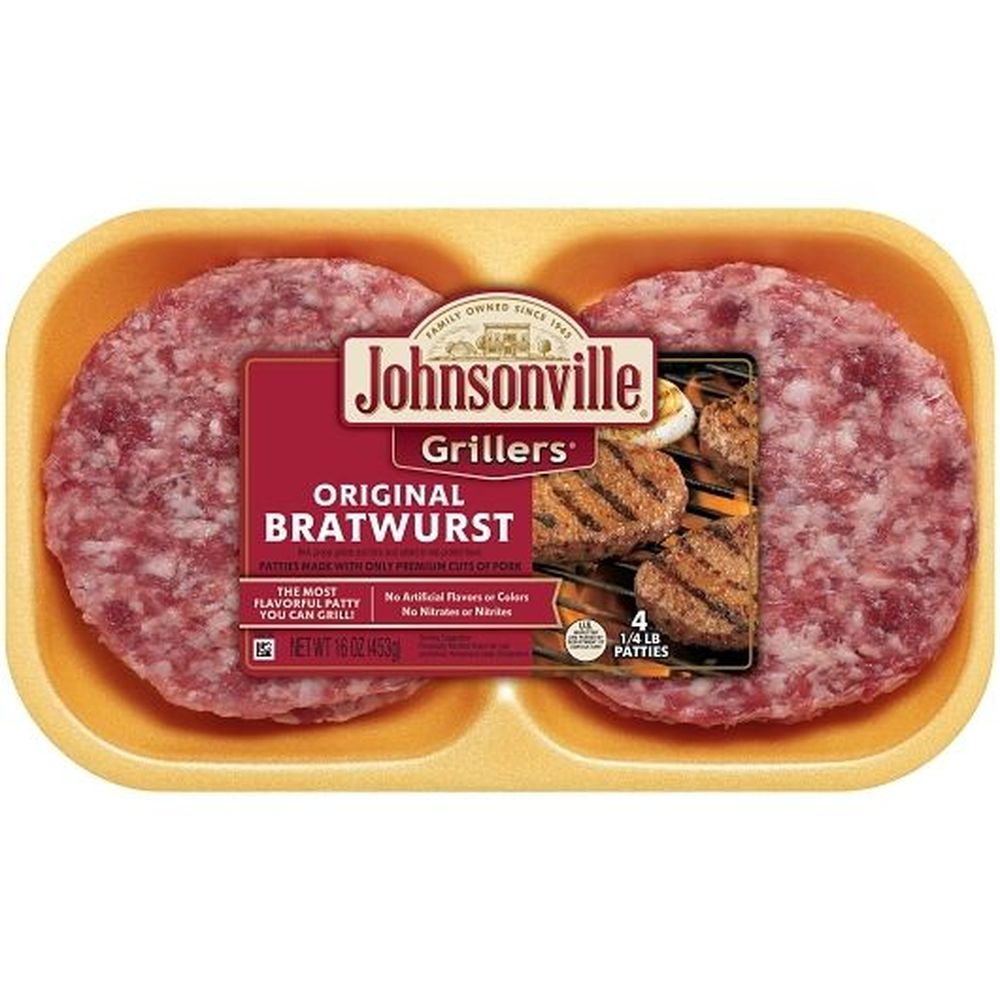 Johnsonville Bratwurst Patty, 16 Ounce -- 9 Per Case