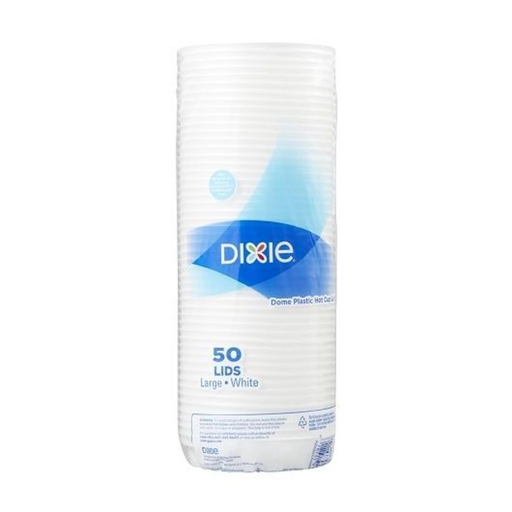 Dixie Wisesize White Dome Lid Fits 10 And 16 Ounce Perfectouch Cup And 12 And 20 Ounce Hot Cup -- 10 Per Case