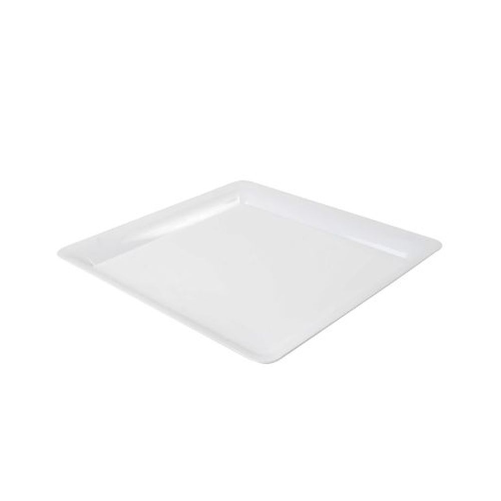 Fineline Settings Platter Pleasers Polystyrene 18 X 18 Inch Square Platter, 20 Count