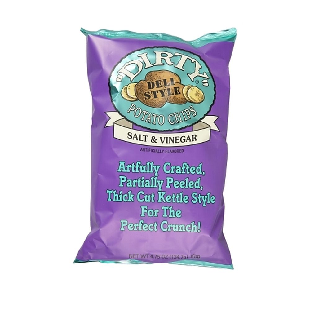 Dirty Salt And Vinegar Potato Chips, 4.75 Ounce -- 12 Per Case