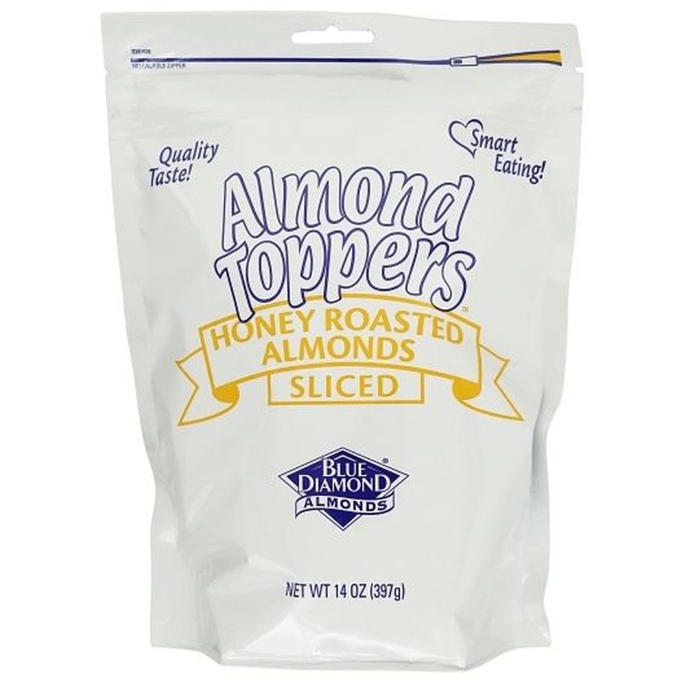 Blue Diamond Almond Toppers Honey Roasted Sliced Almonds, 14 Ounce -- 10 Per Case