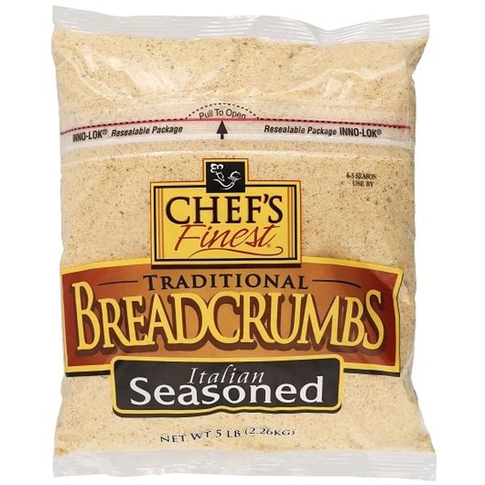 Chef's Finest Medium Grind Italian Seasoned Traditional Breadcrumbs, 5 Pound -- 6 Per Case