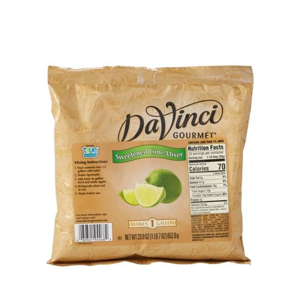 Davinci Gourmet Sweetened Lime Mixer, 23 Ounce -- 12 Per Case