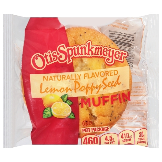 Otis Spunkmeyer Individually Wrapped Lemon Poppy Seed Muffin, 4 Ounce -- 24 Per Case