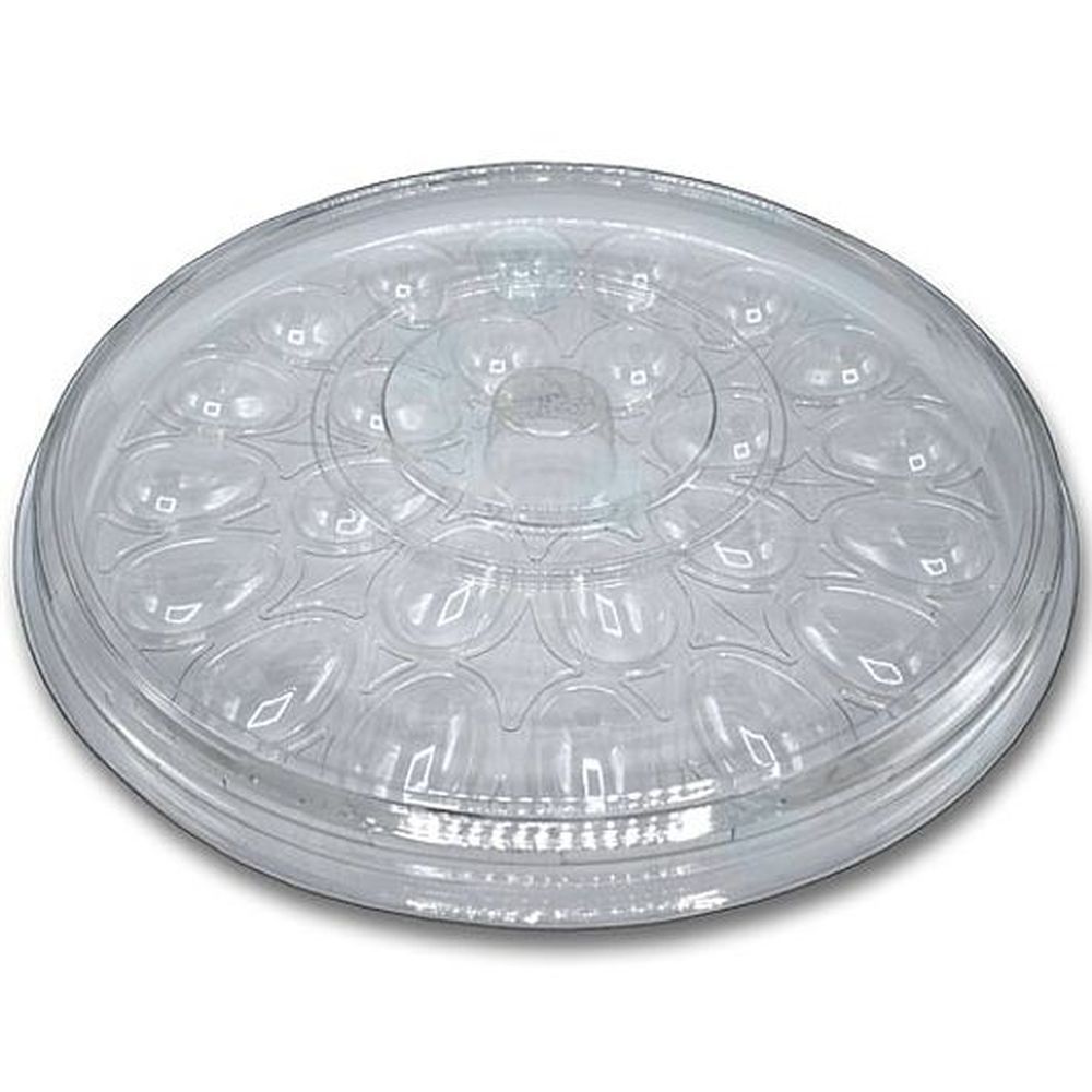 15.25 x 1.5 Round PET 24 Compartment Egg Tray with Ring Lid