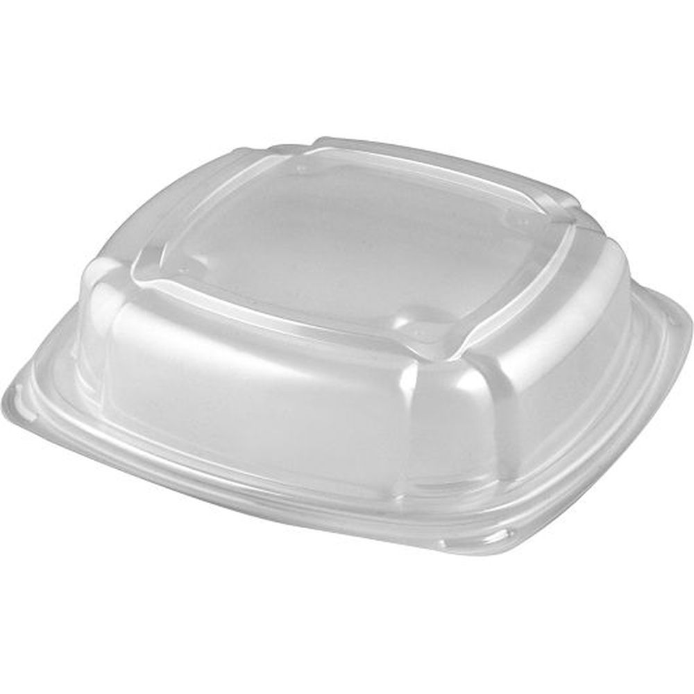 Forum Pro 9 inch Square Polypropylene High Dome Anti-Fog Lid with Four Vents