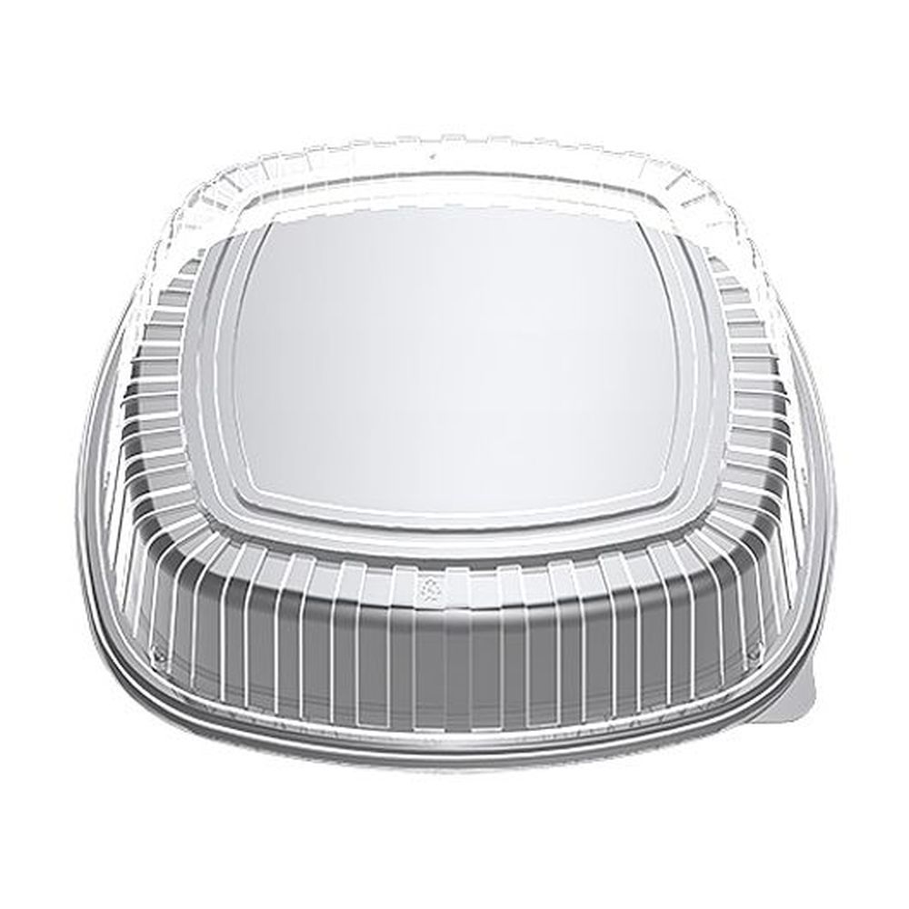 D&w Fine Pack Forum Plastic 14 Inch Square High Dome Lid Only, 24 Count -- 48 Per Case