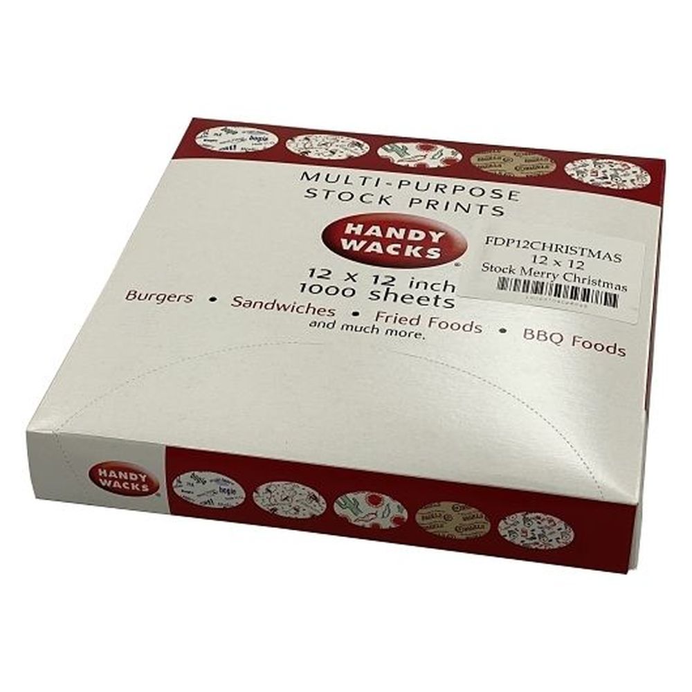 12 x 12 inch Christmas Printed Flat Deli Sheet