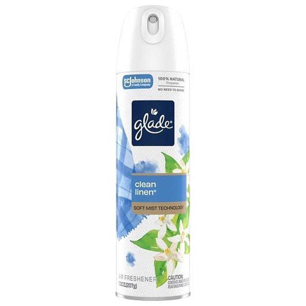 Glade Clean Linen Soft Mist Air Freshener Spray, 7.3 Ounce -- 6 Per Case