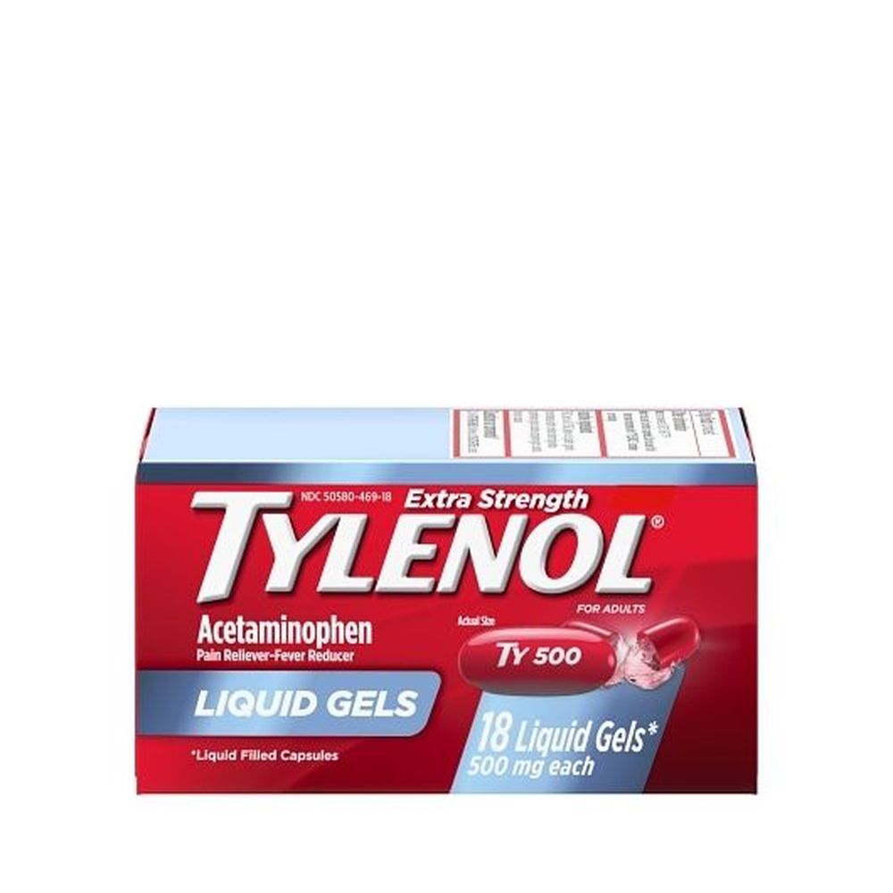Tylenol Extra Strength Liquid Gel, 18 Count -- 72 Per Case