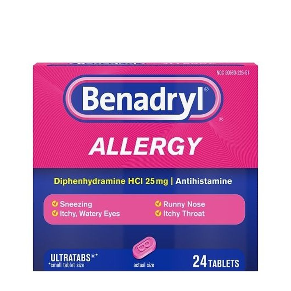 Benadryl Allergy Ultratabs Tablets, 24 Count -- 24 Per Case
