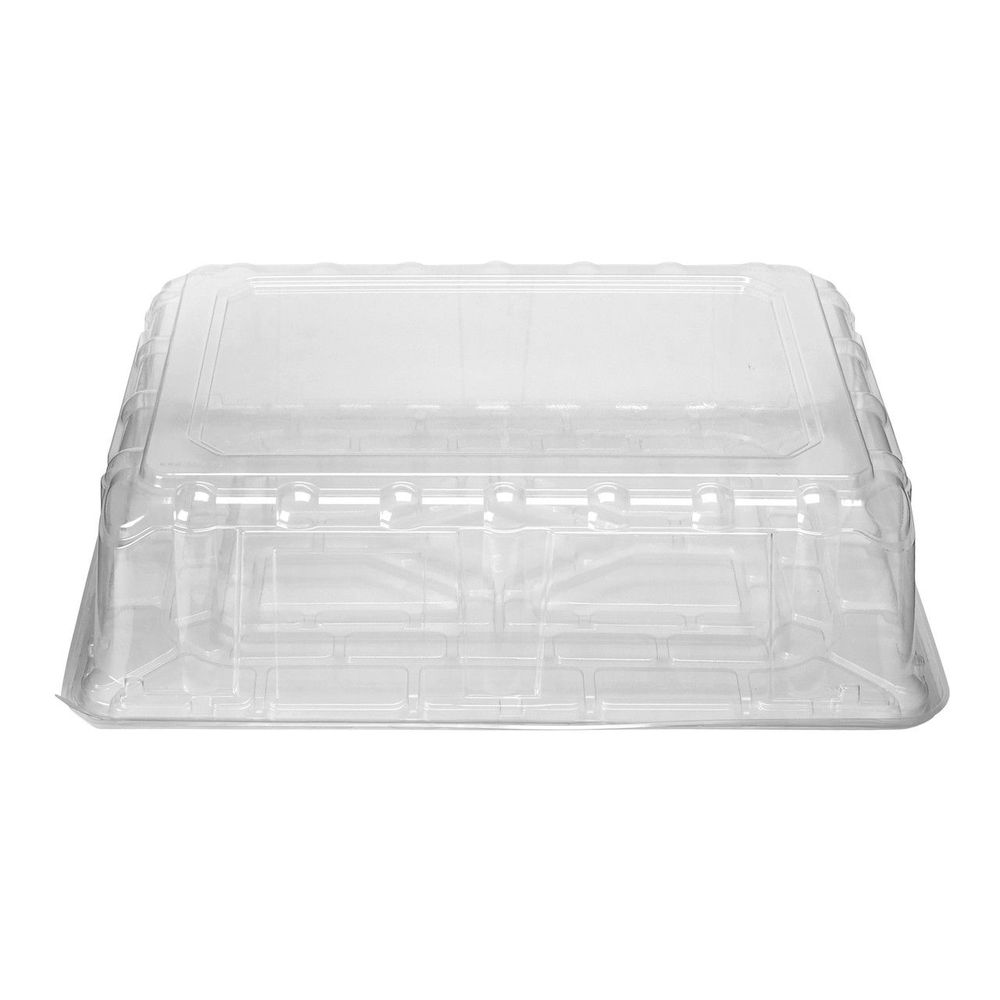 Clear PET Dome Base Half Sheet Cake Pak with Clear Lid