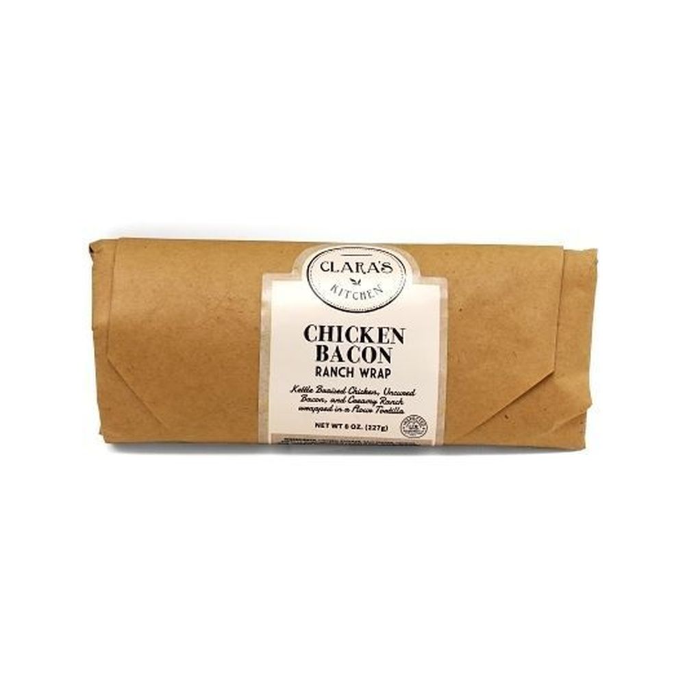 Claras Kitchen Chicken Bacon And Ranch Wrap, 8 Ounce -- 12 Per Case