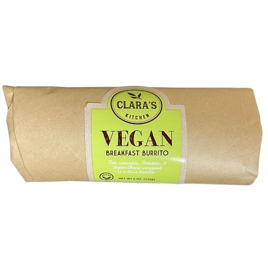 Claras Kitchen Individually Packaged Vegan Breakfast Burrito, 12 Count