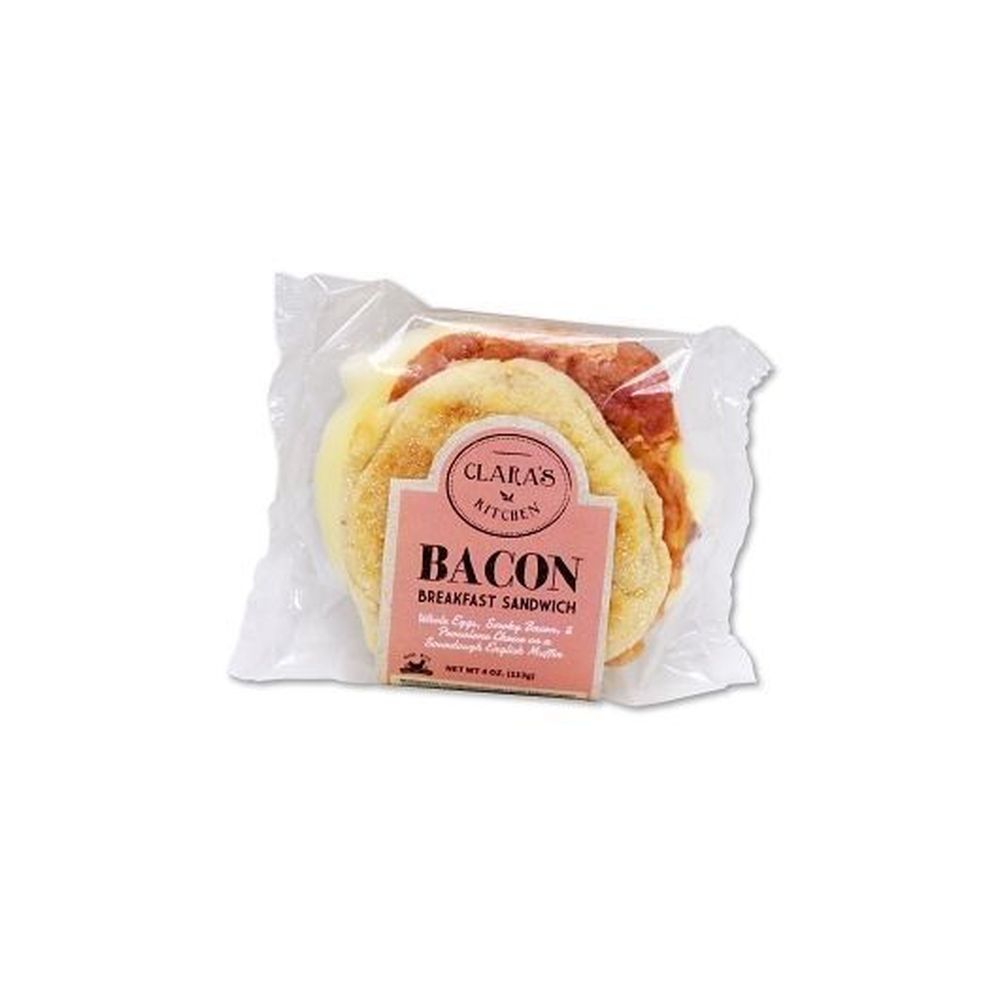 Claras Kitchen Bacon Breakfast Sandwich, 12 Count -- 12 Per Case