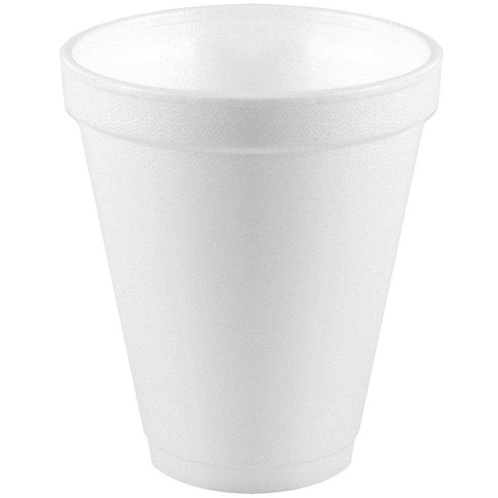 Convermex White Polystyrene Foam Cup, 12 Ounce Capacity -- 1000 Per Case