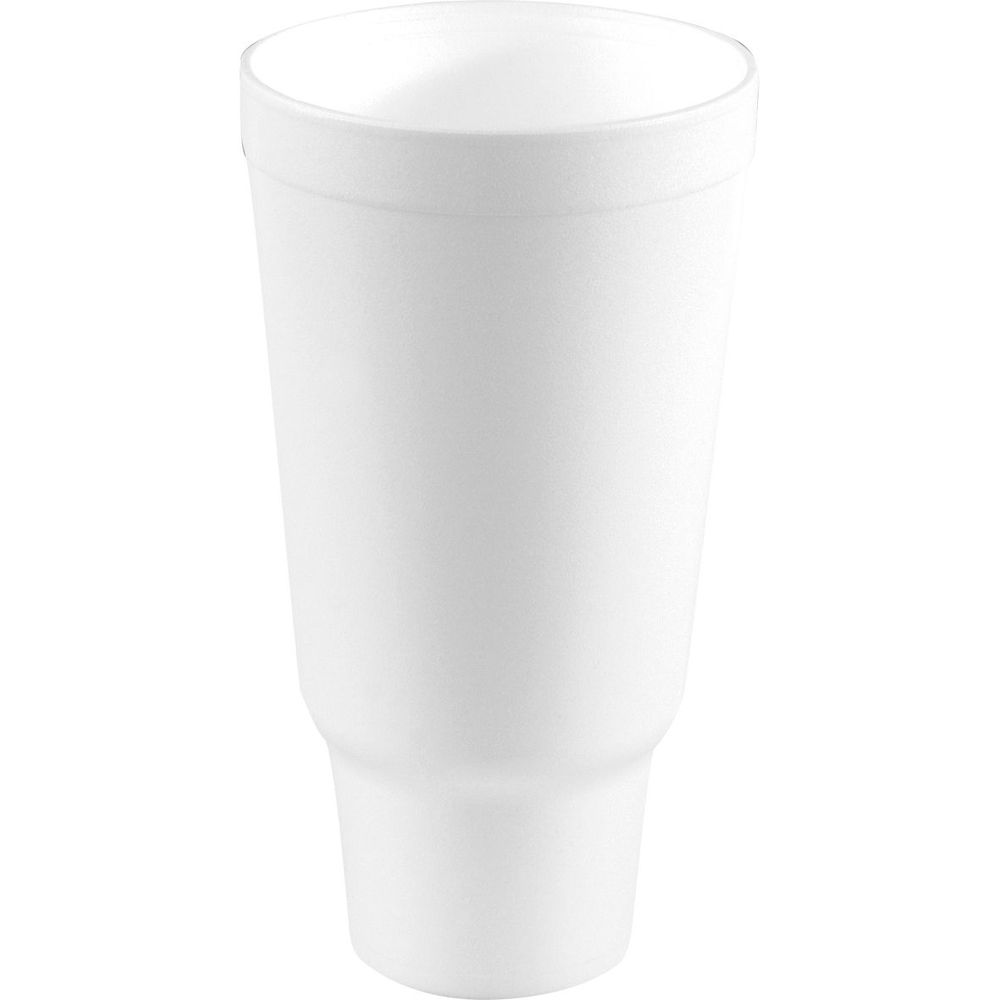 Convermex White Polystyrene Foam Pedestal Car Cup, 44 Ounce Capacity -- 300 Per Case