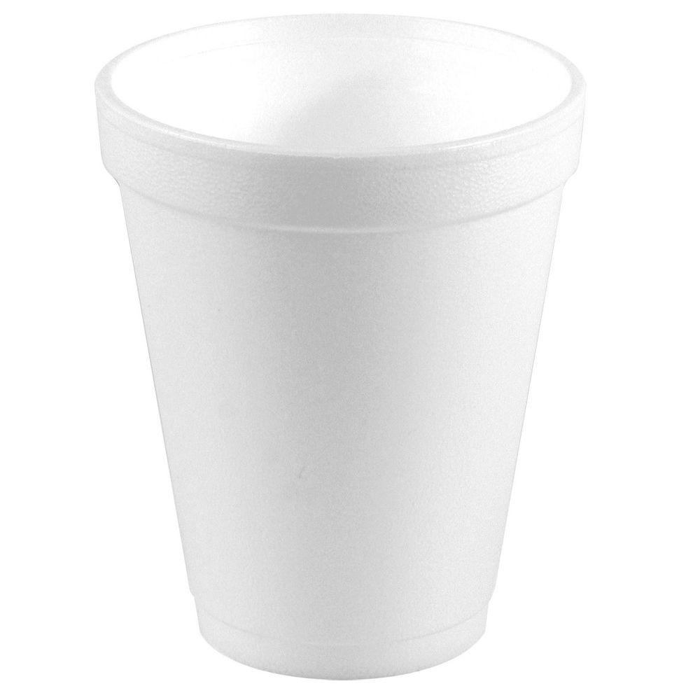 Convermex White Polystyrene Foam Cup, 10 Ounce Capacity -- 1000 Per Case