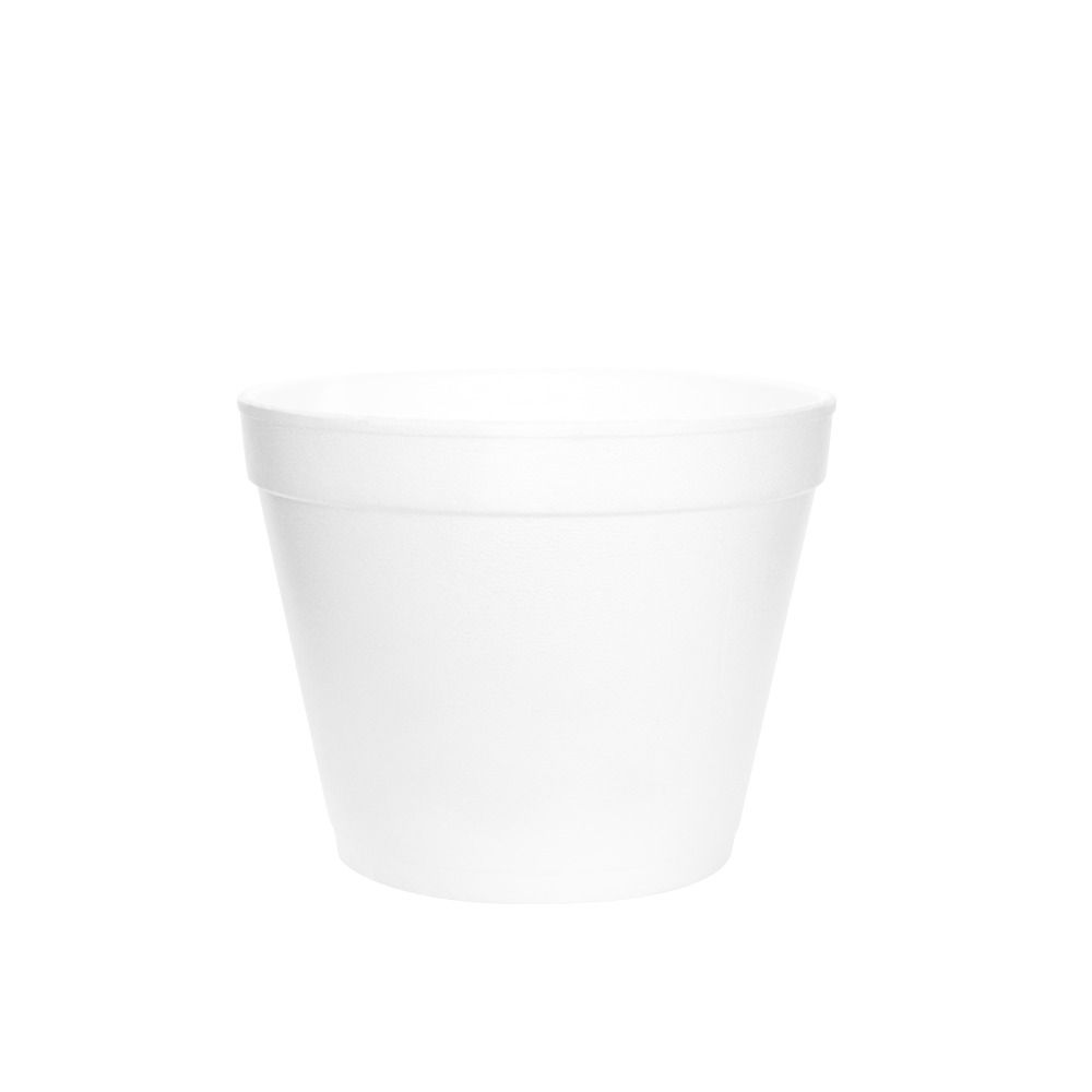 Convermex White Polystyrene Foam Food Container, 24 Ounce Capacity -- 500 Per Case