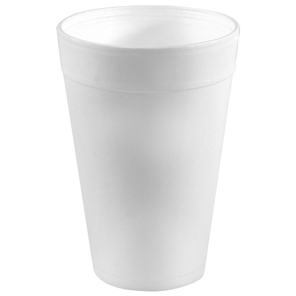 Convermex White Polystyrene Foam Cup, 32 Ounce Capacity -- 500 Per Case