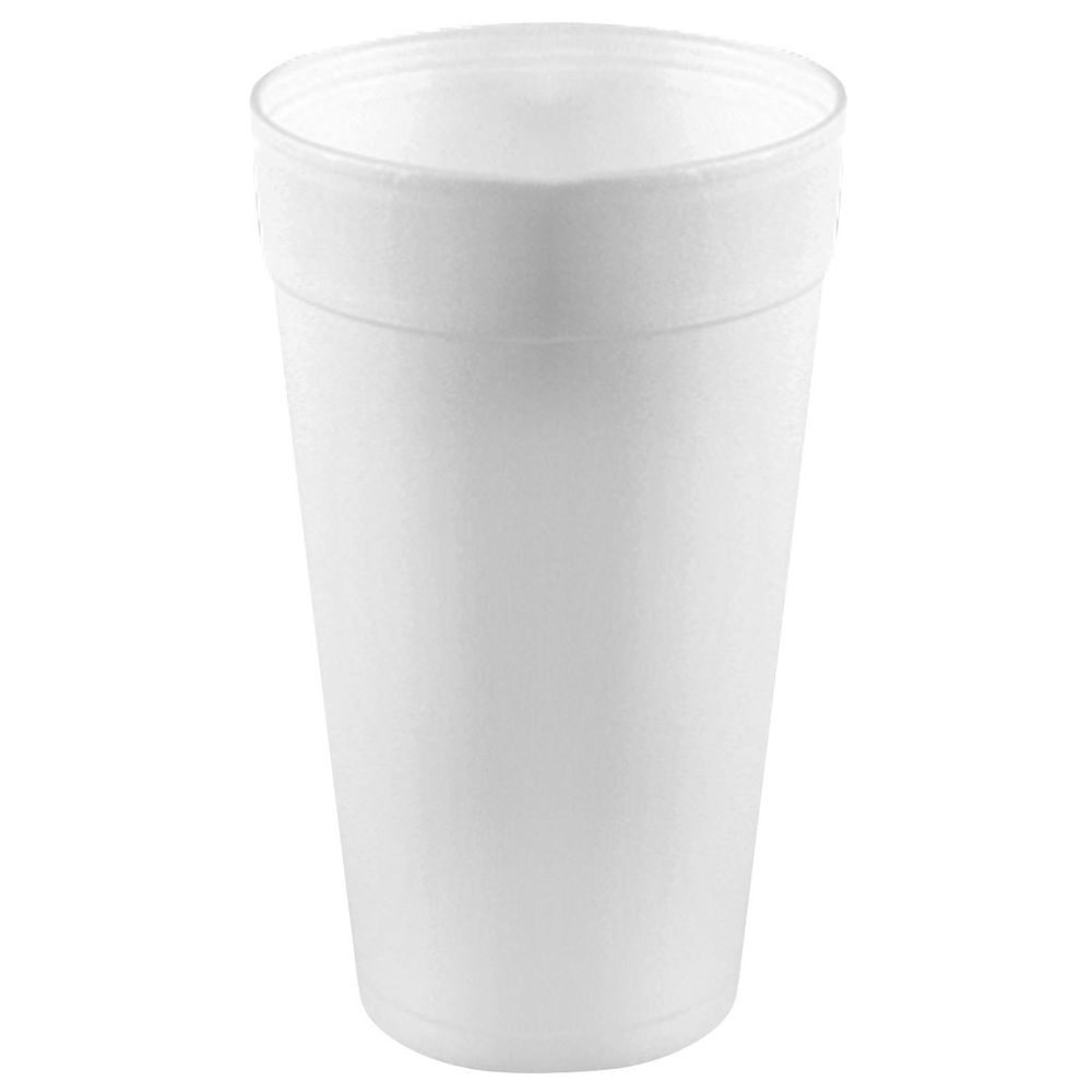 Convermex White Polystyrene Foam Cup, 44 Ounce Capacity -- 300 Per Case