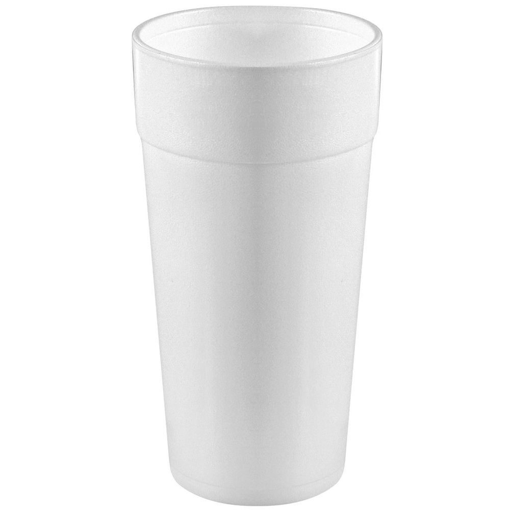 Convermex White Polystyrene Foam Cup, 24 Ounce Capacity -- 500 Per Case