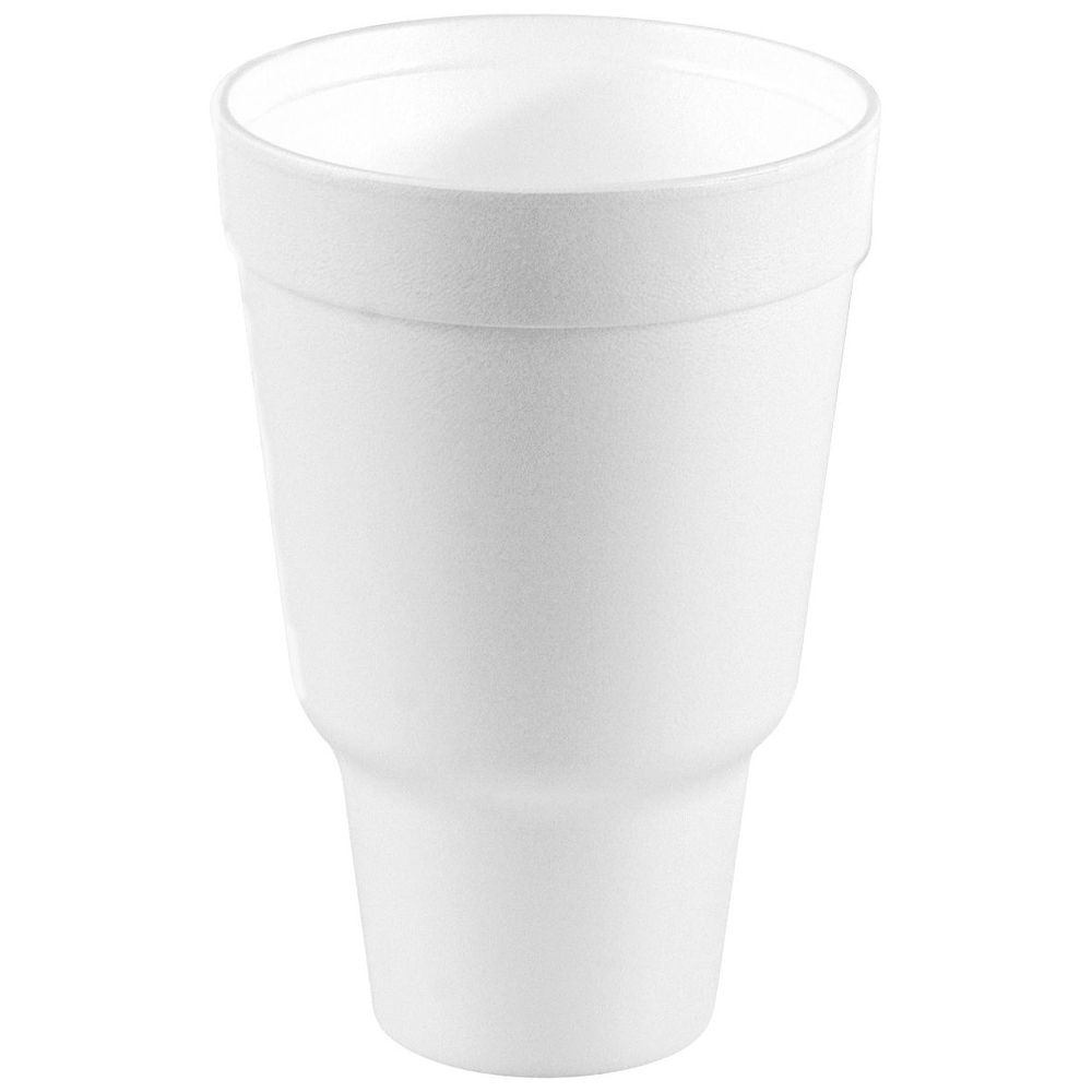 Convermex White Polystyrene Foam Pedestal Car Cup, 32 Ounce Capacity -- 400 Per Case