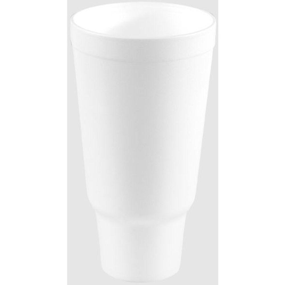 Convermex Rovial White Polystyrene Stock Print Foam Cup, 44 Ounce Capacity -- 300 Per Case