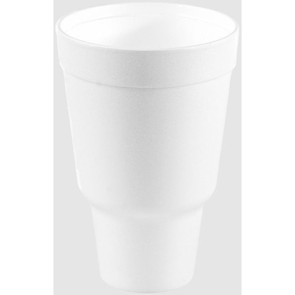Convermex Rovial White Polystyrene Stock Print Foam Cup, 32 Ounce Capacity -- 400 Per Case