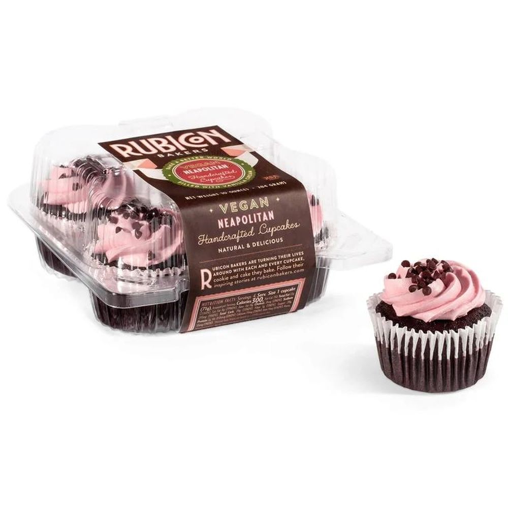 Rubicon Bakers Vegan Neapolitan Cupcakes, 10 Ounce -- 12 Per Case