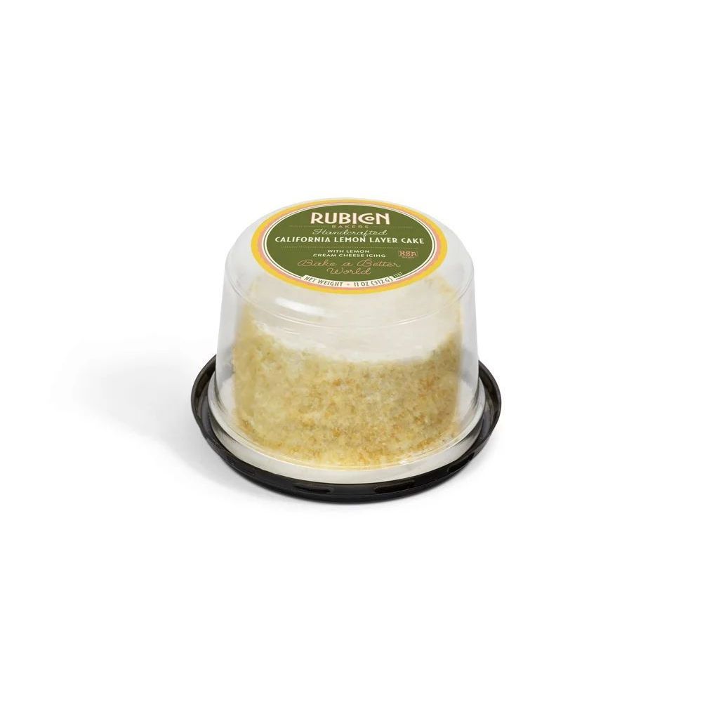 Rubicon Bakers Pastel De Capas De Limón De California Artesanal De 4 Pulgadas, 11 Onzas -- 12 Por Caja