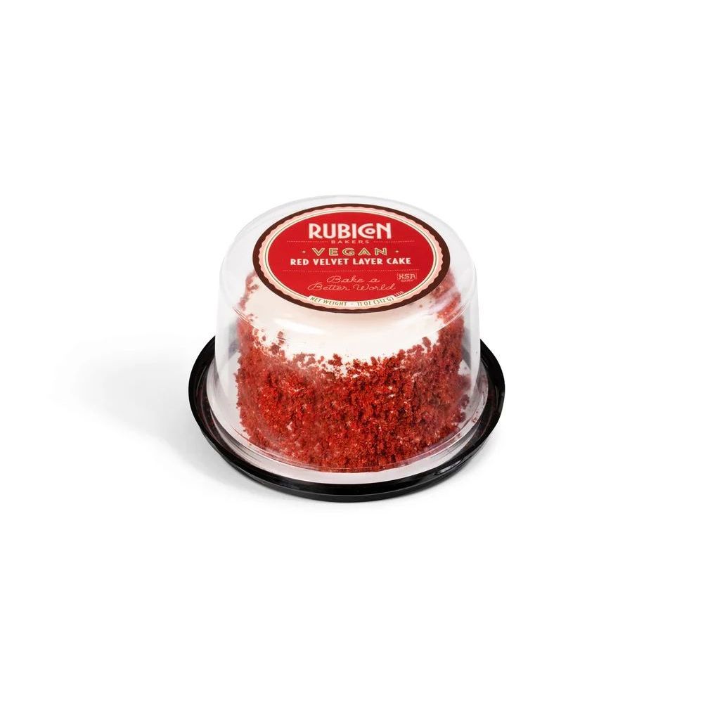 Rubicon Bakers Pastel De Capas Vegano Red Velvet De 4 Pulgadas, 11 Onzas -- 12 Por Caja